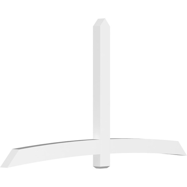 Ekena Millwork Bellingham Architectural Grade PVC Gable Bracket, 108"W x 58 1/2"H x 4"D x 6"F, 13/12 Pitch GBP108X59X0406BEL00 - main